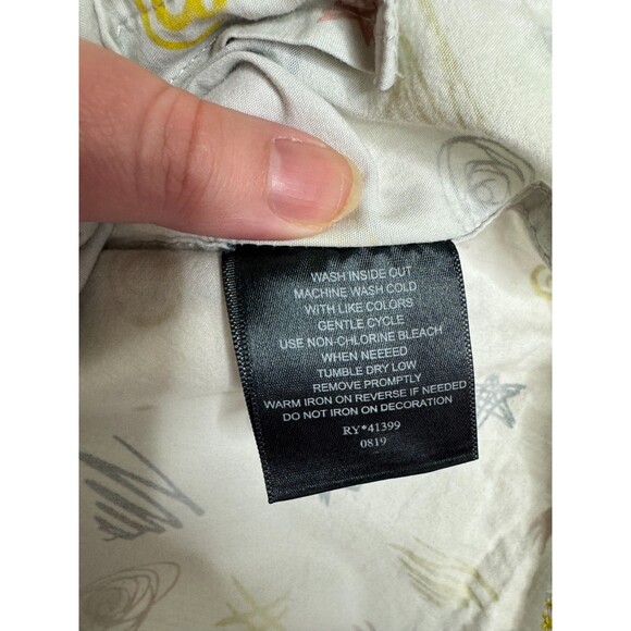 Beverly Hills Polo Club Boys Size 8 Printed Button Up Shirt Gray Short Sleeve - Picture 6 of 7